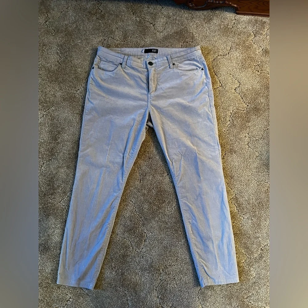 Kut from the Kloth Pale Gray Skinny Pants - Picture 1 of 9